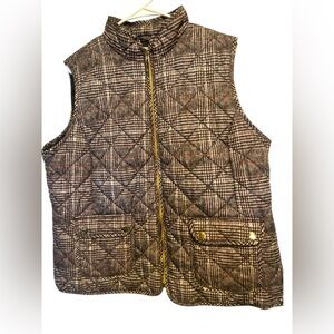 Plaid Quilted Vest with classico St.JOHN’S BAY,size XXL.